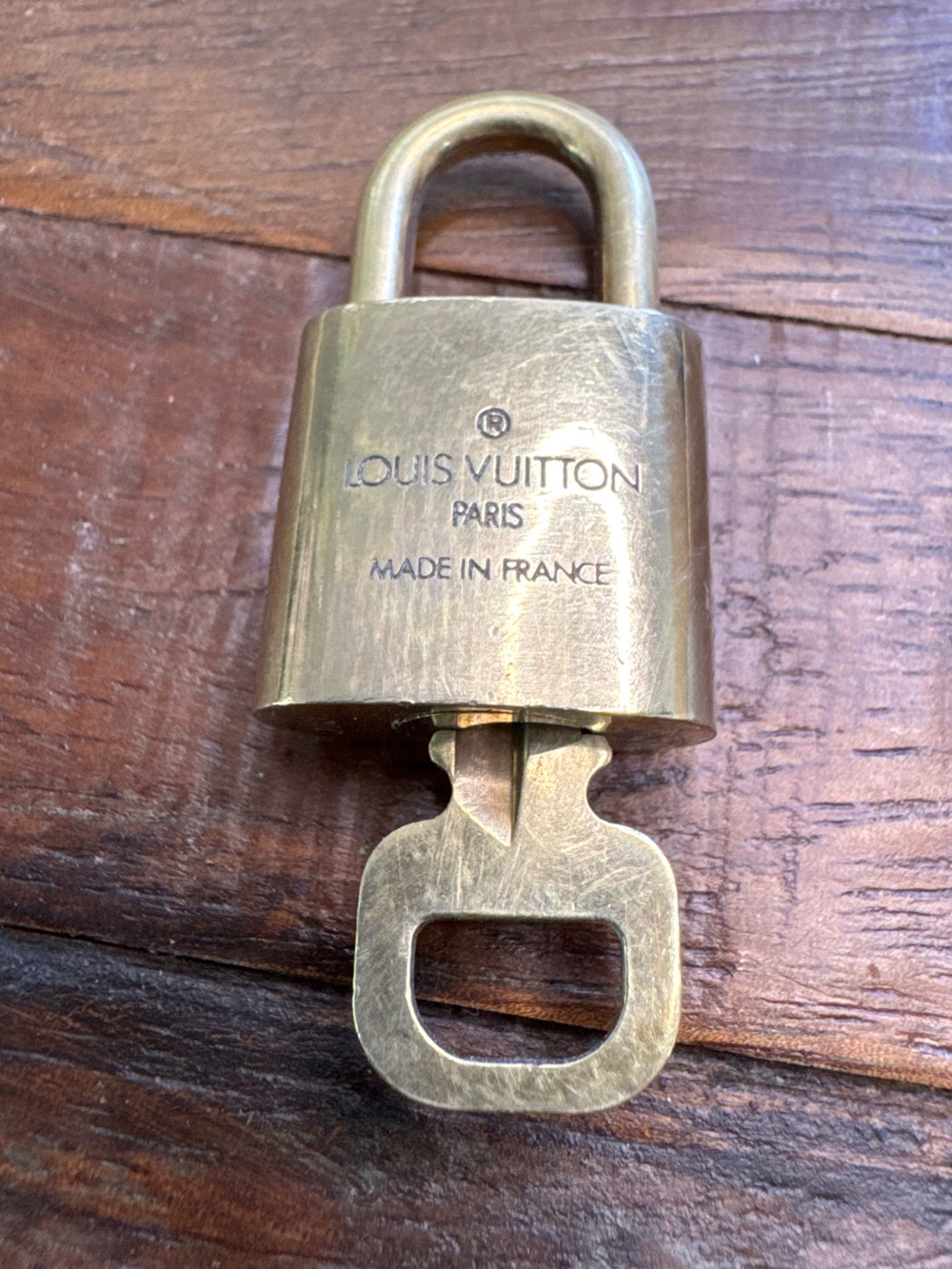 Louis Vuitton #318 Gold Padlock with Key - Picture 2 of 3